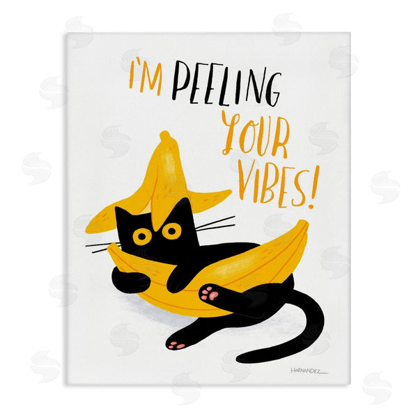 stupell industries Leeza Hernandez | Peeling Your Vibes Cat Wall Art