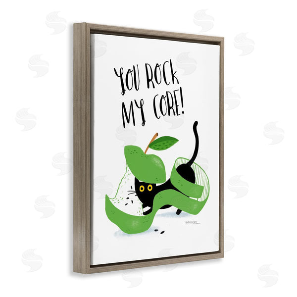 Stupell Industries Leeza Hernandez | Rock My Core Cat Wall Art