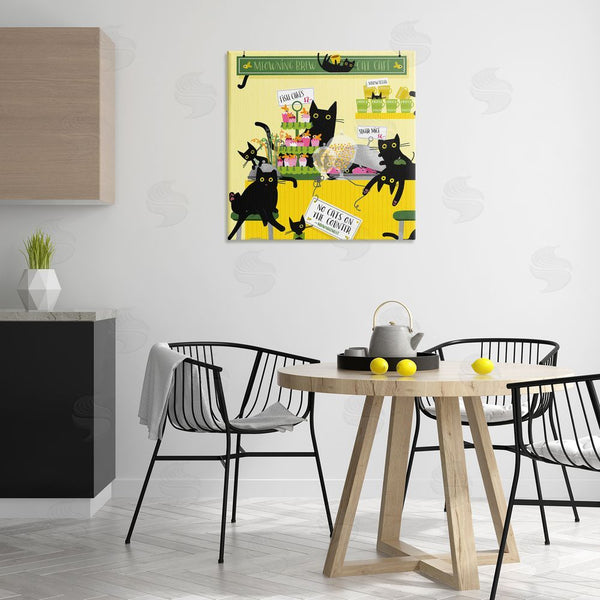 Stupell Industries Leeza Hernandez | Silly Cat Café Bakery Wall Art