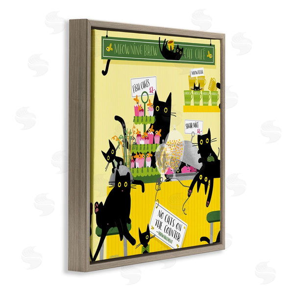 Stupell Industries Leeza Hernandez | Silly Cat Café Bakery Wall Art