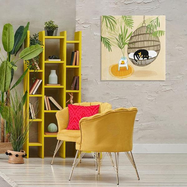 Stupell Industries Leeza Hernandez | Sleepy Cats On Porch Swing Wall Art