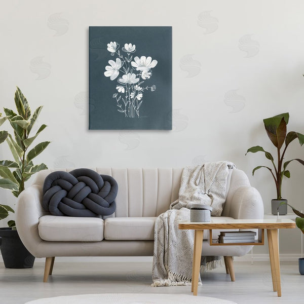 Stupell Industries Leeza Hernandez | White Simple Florals Wall Art