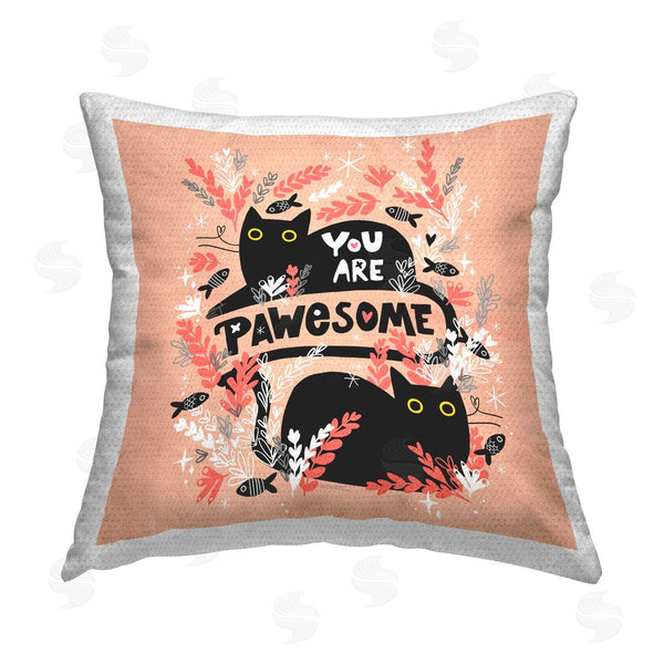 Stupell Industries Leeza Hernandez | You Are Pawesome Cats Printed Throw Pillow
