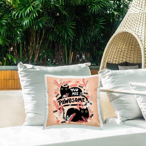 Stupell Industries Leeza Hernandez | You Are Pawesome Cats Printed Throw Pillow