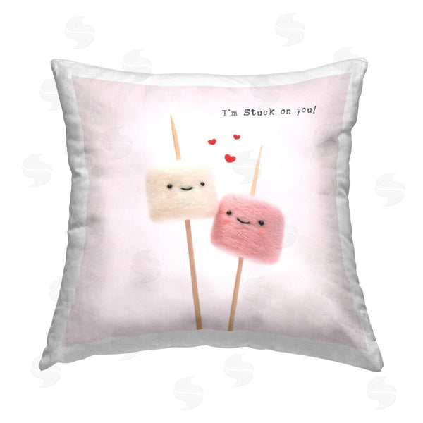 stupell industries Lemon & Sugar | Cute Stuck On You Printed Throw Pillow