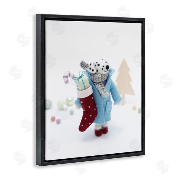 Stupell Industries Lemon & Sugar | Dalmatian Christmas Stocking Scene Wall Art