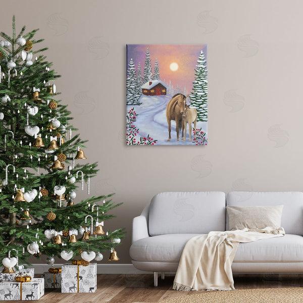 Stupell Industries Lemon & Sugar | Holiday Horses Winter Scene Wall Art