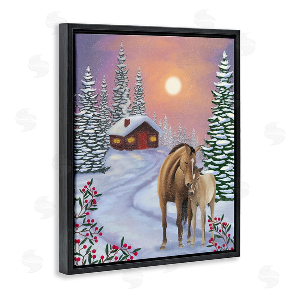 Stupell Industries Lemon & Sugar | Holiday Horses Winter Scene Wall Art