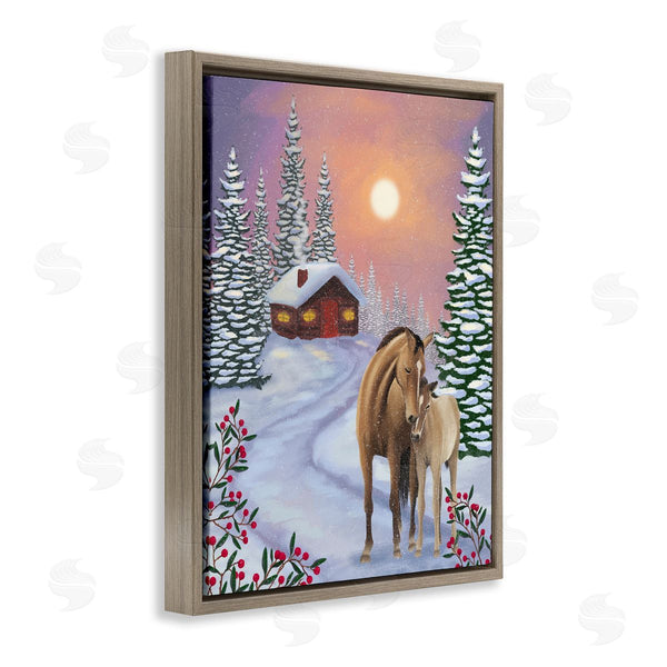 Stupell Industries Lemon & Sugar | Holiday Horses Winter Scene Wall Art