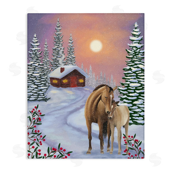 stupell industries Lemon & Sugar | Holiday Horses Winter Scene Wall Art