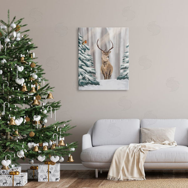 Stupell Industries Lemon & Sugar | Seasonal Deer Winter Landscape Wall Art
