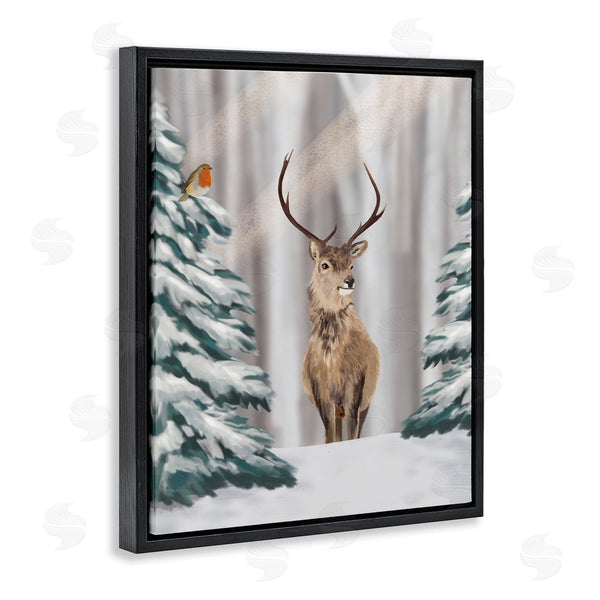 Stupell Industries Lemon & Sugar | Seasonal Deer Winter Landscape Wall Art