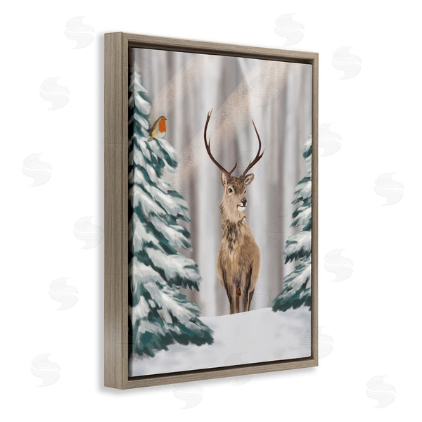 Stupell Industries Lemon & Sugar | Seasonal Deer Winter Landscape Wall Art