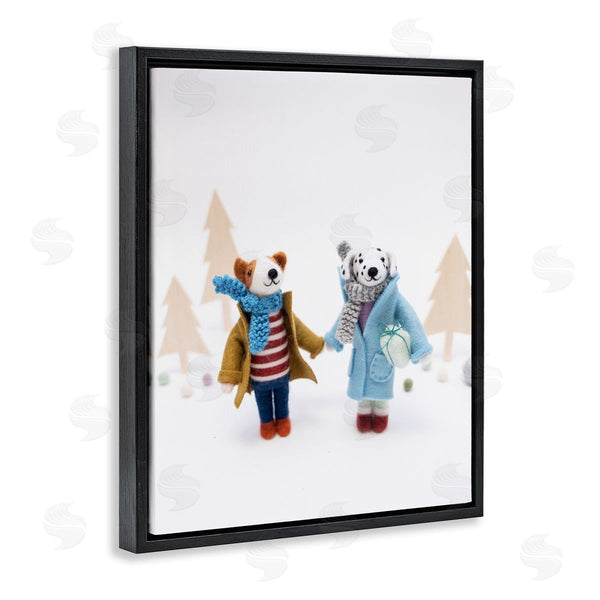 Stupell Industries Lemon & Sugar | Winter Holiday Gifts Dog Couple Wall Art