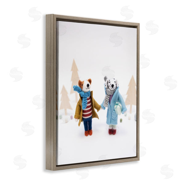 Stupell Industries Lemon & Sugar | Winter Holiday Gifts Dog Couple Wall Art