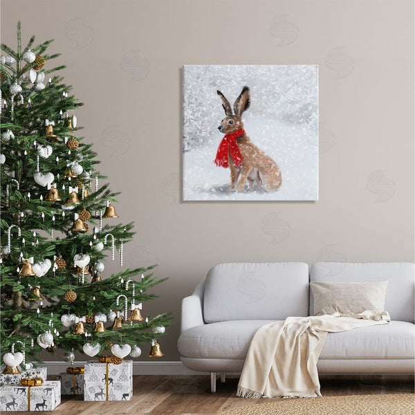 Stupell Industries Lemon & Sugar | Winter Rabbit Scarf Landscape Wall Art
