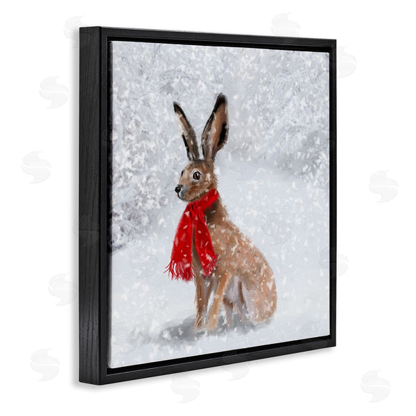 Stupell Industries Lemon & Sugar | Winter Rabbit Scarf Landscape Wall Art