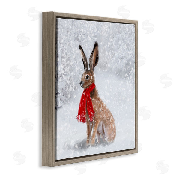 Stupell Industries Lemon & Sugar | Winter Rabbit Scarf Landscape Wall Art