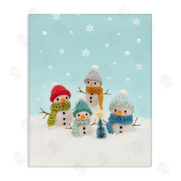 stupell industries Lemon & Sugar | Winter Snowmen Christmas Tree Wall Art
