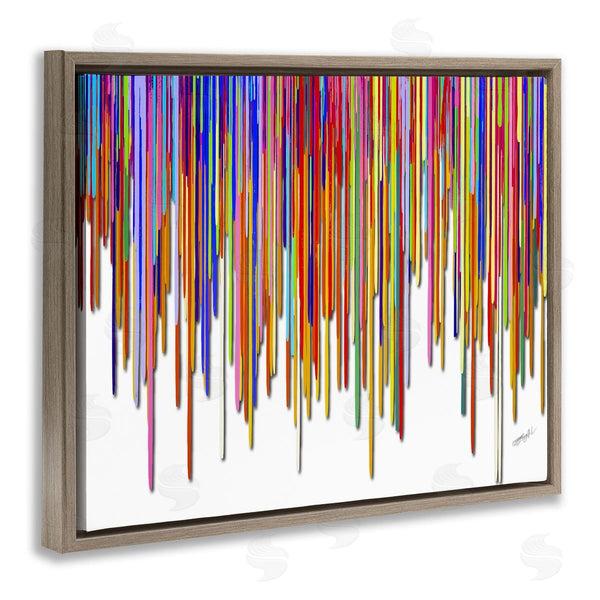 Stupell Industries Lena Owens | Abstract Rainbow Lines Dripping Wall Art