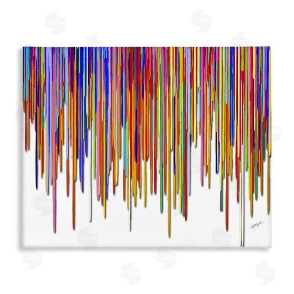 stupell industries Lena Owens | Abstract Rainbow Lines Dripping Wall Art