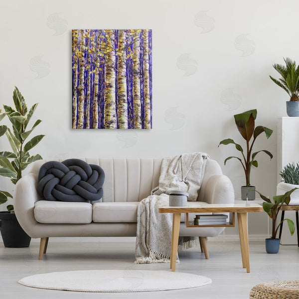 Stupell Industries Lena Owens | Birch Trees On Blue Wall Art