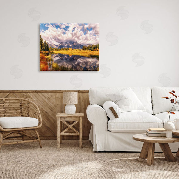 Stupell Industries Lena Owens | Cloudy Mountain Pond Wall Art
