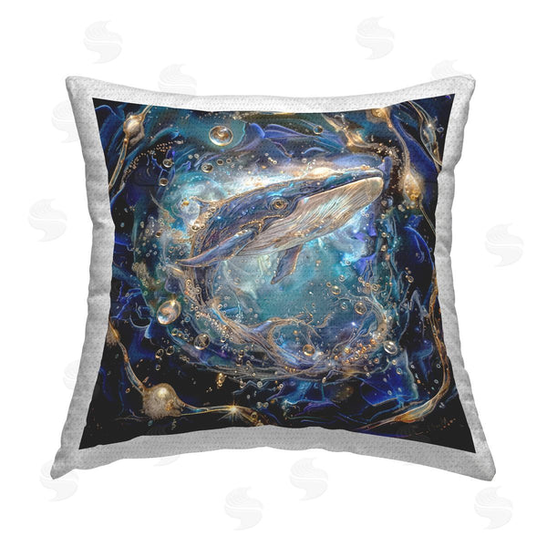Stupell Industries Lena Owens | Echoes Of Abyss Whale Printed Throw Pillow