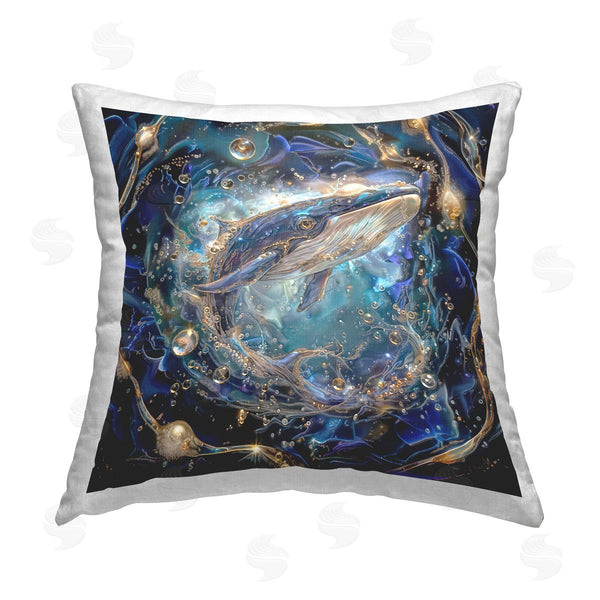 stupell industries Lena Owens | Echoes Of Abyss Whale Printed Throw Pillow