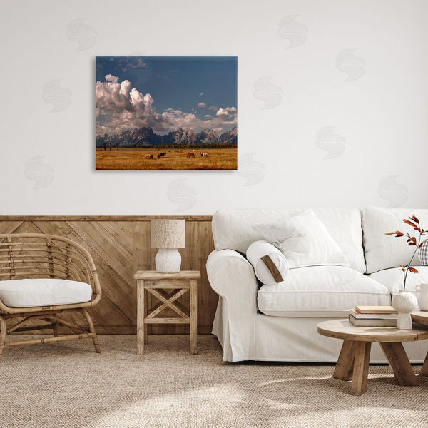 Stupell Industries Lena Owens | Horses Grazing Mountain View Wall Art