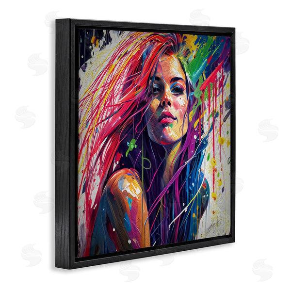 Stupell Industries Lena Owens | Modern Girl With Paint Splatter Wall Art