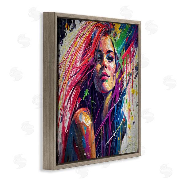 Stupell Industries Lena Owens | Modern Girl With Paint Splatter Wall Art
