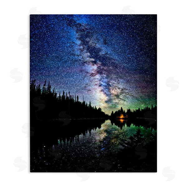 stupell industries Lena Owens | Nebula Over Lake Landscape Wall Art