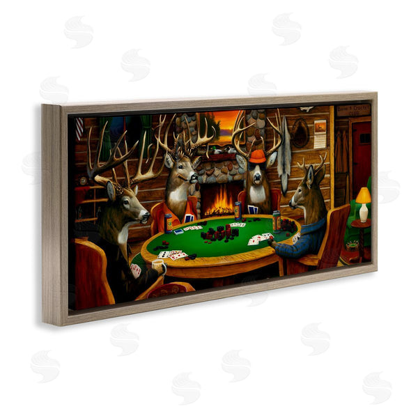 Stupell Industries Leo Stans | Deer Playing Poker In Lodge Wall Art