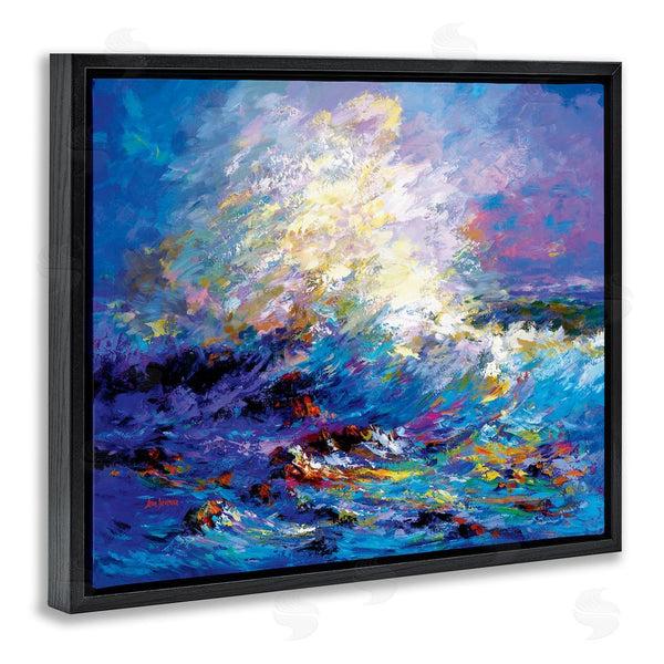 Stupell Industries Leon Devenice | Abstract Colorful Ocean Waves Wall Art