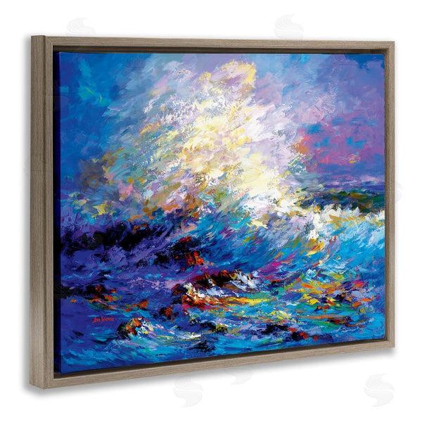 Stupell Industries Leon Devenice | Abstract Colorful Ocean Waves Wall Art