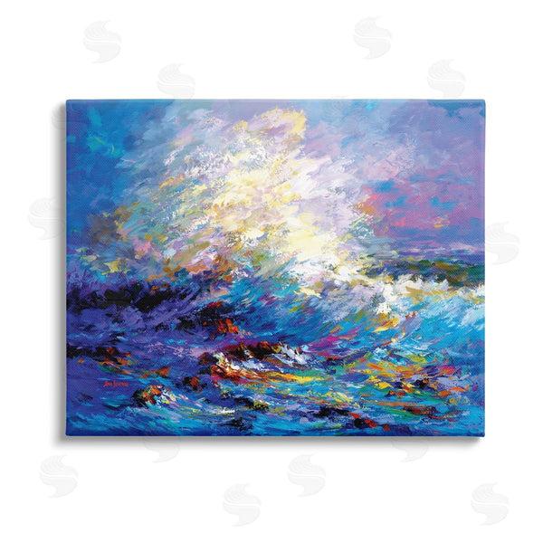 stupell industries Leon Devenice | Abstract Colorful Ocean Waves Wall Art