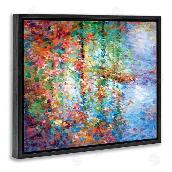 Stupell Industries Leon Devenice | Abstract Leaves Colorful Reflections Wall Art