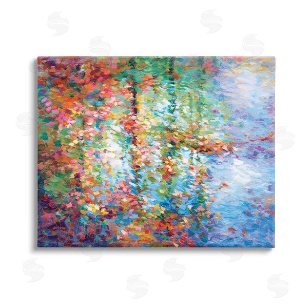 stupell industries Leon Devenice | Abstract Leaves Colorful Reflections Wall Art
