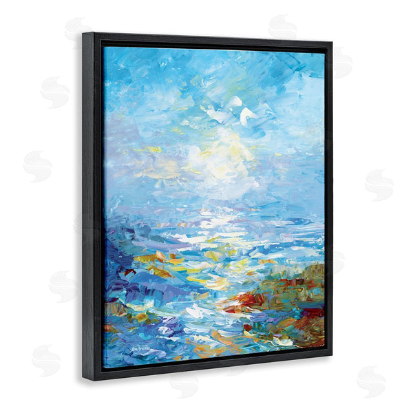Stupell Industries Leon Devenice | Abstract Ocean Bliss Blue Wall Art