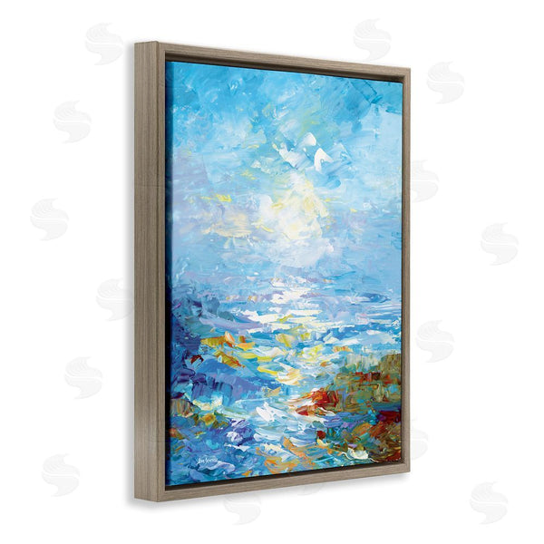 Stupell Industries Leon Devenice | Abstract Ocean Bliss Blue Wall Art