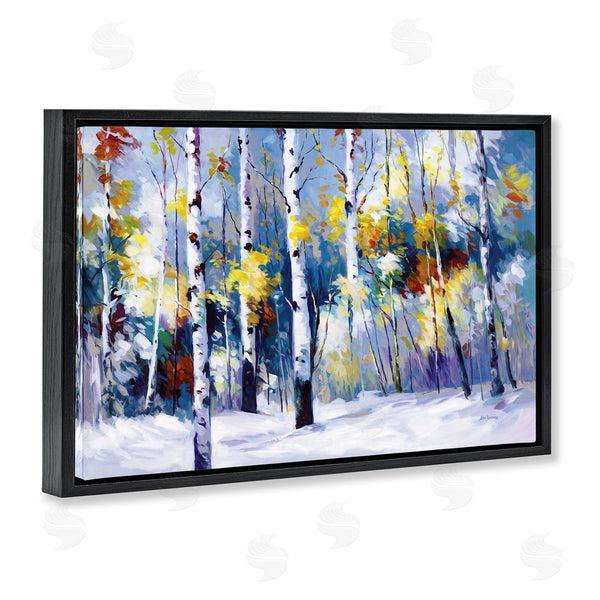 Stupell Industries Leon Devenice | Autumn Birch Trees Snowy Forest