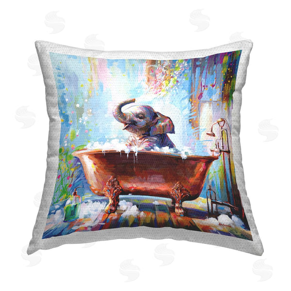 Stupell Industries Leon Devenice | Ballerina With Modern Splash Printed Throw Pillow