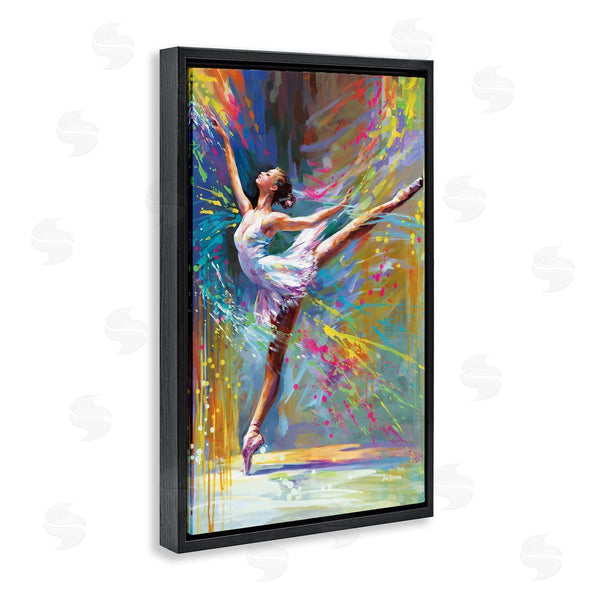 Stupell Industries Leon Devenice | Ballerina With Modern Splash Wall Art