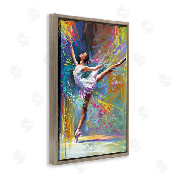Stupell Industries Leon Devenice | Ballerina With Modern Splash Wall Art