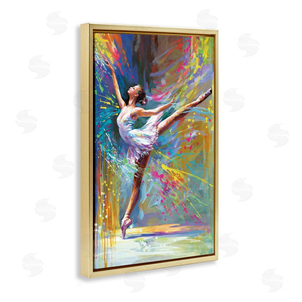 Stupell Industries Leon Devenice | Ballerina With Modern Splash Wall Art