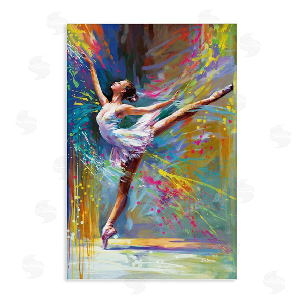 stupell industries Leon Devenice | Ballerina with Modern Splash Wall Art