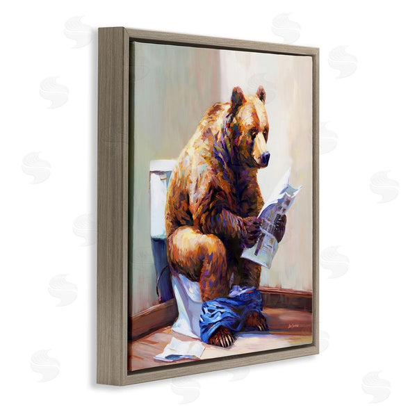 Stupell Industries Leon Devenice | Bathtub Bear With Graffiti