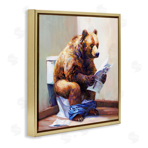 Stupell Industries Leon Devenice | Bathtub Bear With Graffiti