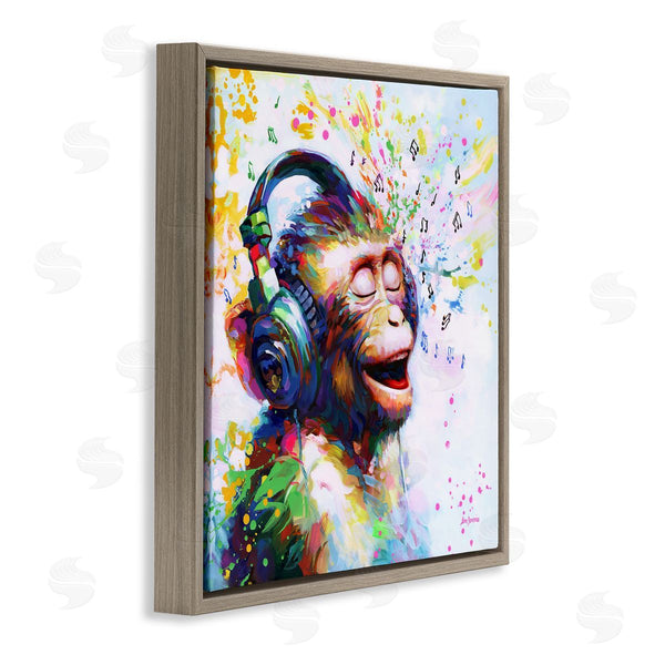 Stupell Industries Leon Devenice | Blissful Beats Monkey